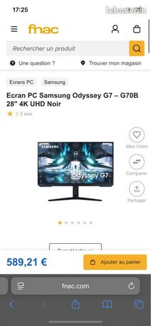 Écran Samsung odyssée g7