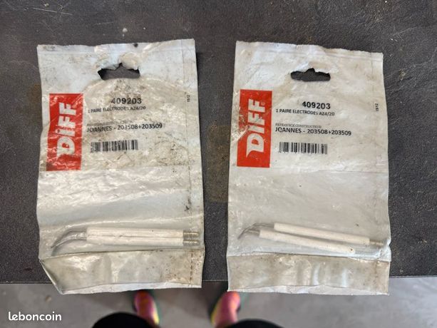 Électrodes AZ4/20 X 2 - DIFF pour Joannes 203508+203509 lot de 2