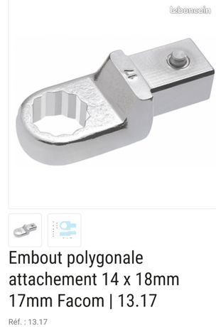 Embout polygonale attachement 17mm Facom