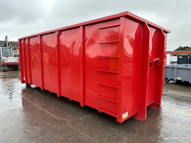 1x Benne Caisson DIB TP 30m3 AMPLIROLL 6.00x2.40x2.10mm intérieur pour porteur 16/19/26/32T ou Ampliroll sur remorque agricole ampirol empirol polybenne