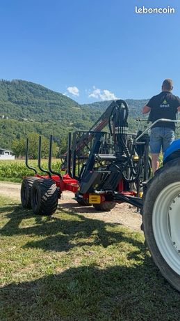 Remorque et grue forestière 9T homologuée route PREMIUM