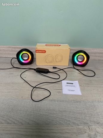 Enceinte Gaming noir et RGB HEANTTV