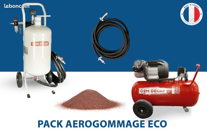 Ensemble aerogommeuse + compresseur NEUF