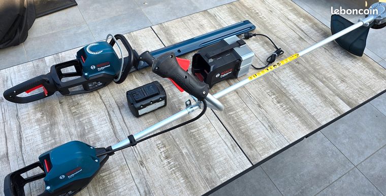 Ensemble Bosch Pro Taille-haies + Débroussailleuses + batterie + chargeur 36V