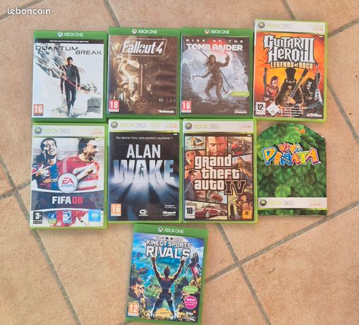 Ensemble de jeux Xbox one et Xbox 360