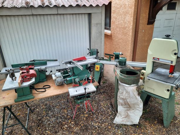 Ensemble de Machines à bois combiné Kity avec rabo scie toupie mortaiseuse scie tour aspirateur ect