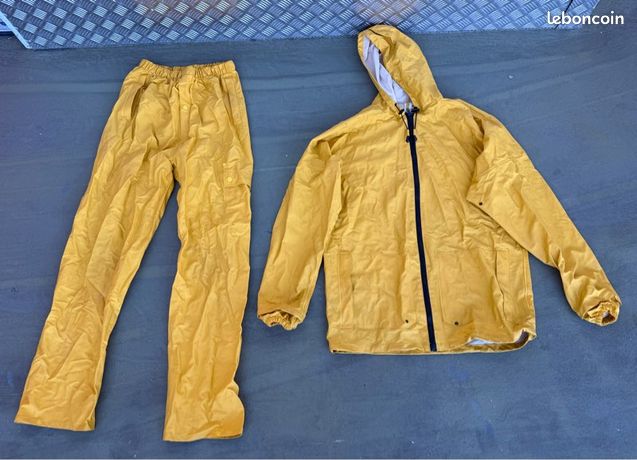 Ensemble de pluie jaune haute visibilité