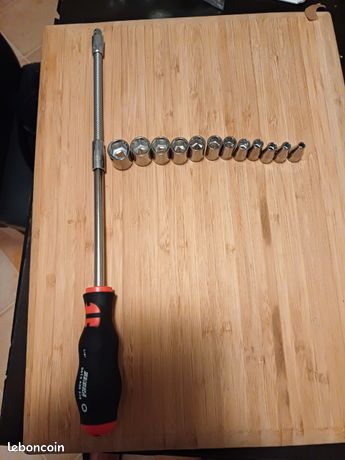 Ensemble douilles tournevis et grande rallonge wurth zebra