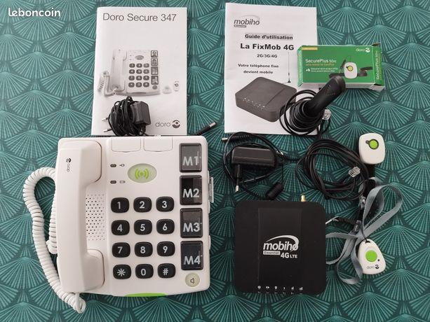 Ensemble téléphone senior Doro 347 et adaptateur 4G