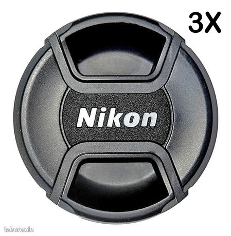 Ensemble de 3 Caches Bouchons objectif 58mm pour nikon avec logo type lc-58