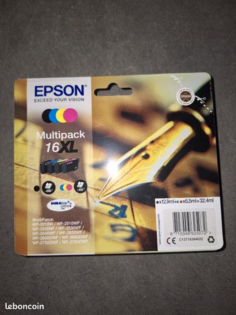 Epson 16XL Stylo Plume Pack de 4 noir, cyan, magenta, jaune cartouche d'encre originale