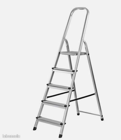 Escabeau en alu 5 marches - pliable - Possible 3 4 ou 6 marches - Livraison gratuite en Europe 4 à 8 jours