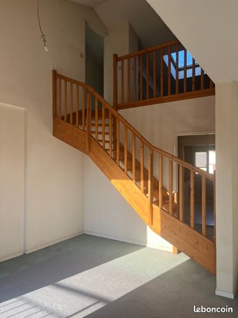 Escalier bois double quart tournant
