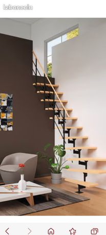 Escalier modulaire 1/4 tournant