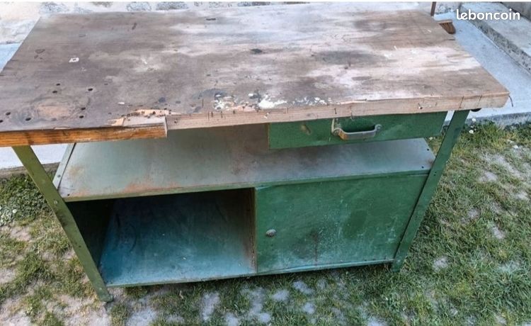 Établi bois et métal