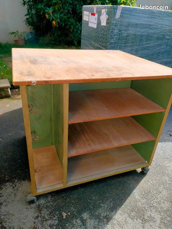 Établi industriel îlot roulant