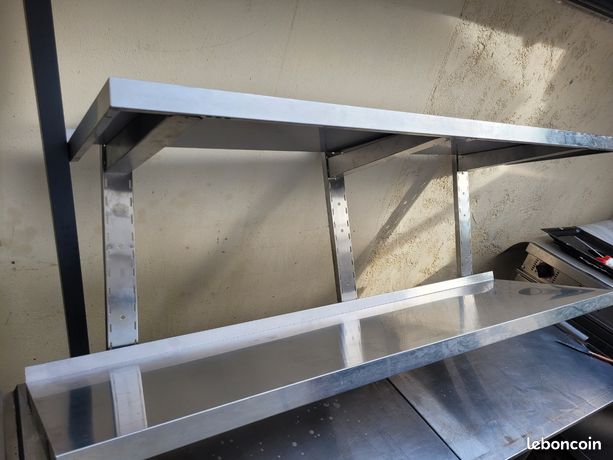 Étagère double inox