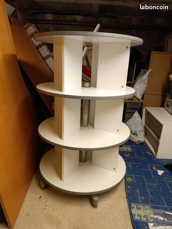 Etagère tourniquet range livres et classeurs