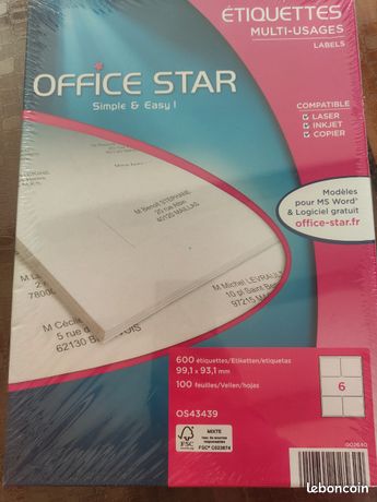Etiquettes multi usages office star