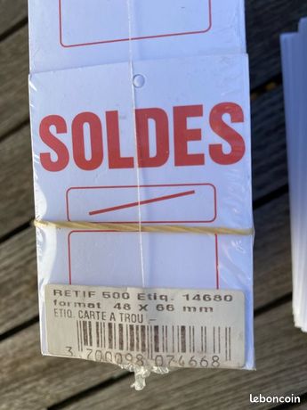 Étiquettes soldes et promotions