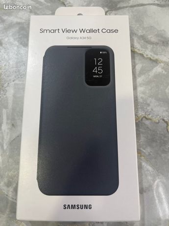 Etui de protection Smart S View pour Samsung Galaxy A34 5G Noir