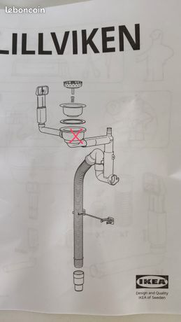 Evacuation évier Ikea