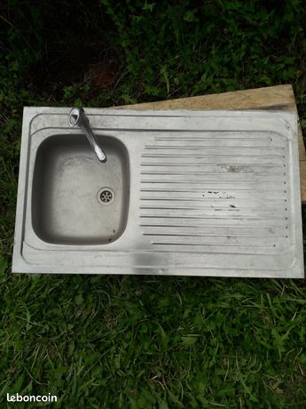 ÉVIER INOX 100x60 avec mitigeur