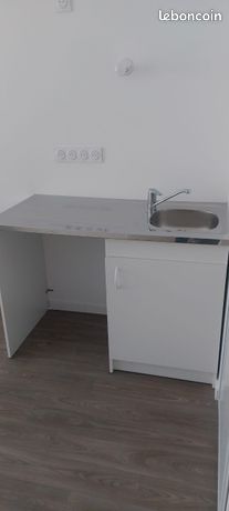 Évier inox + meuble blanc