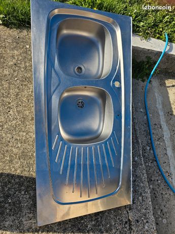 Evier moderna inox double baque