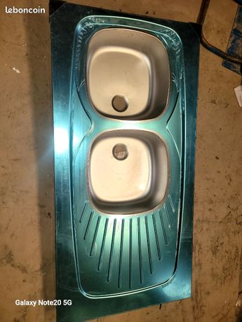 Evier Moderna Livelli 2 cuves avec égouttoir 120 par 60