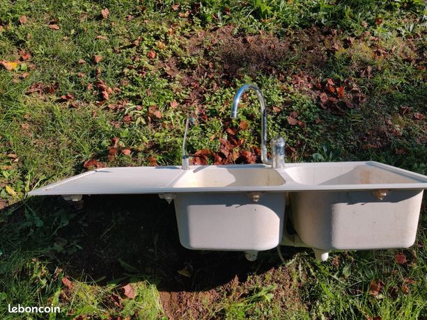 Évier résine couleur écru