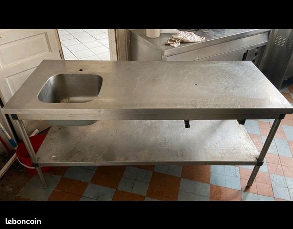 Évier Table inox 180 cm
