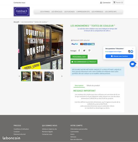 EXCEPTIONNEL Un site internet + un plotter Graphtec CE 6000 - 60 sur stand + PC avec logiciel Graphtec + stock de vinyles neufs de marque Hexis non entamés valeur + 1000 euros + une presse a chaud