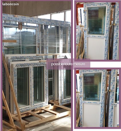 Fabrication de porte PVC/ALU blanche