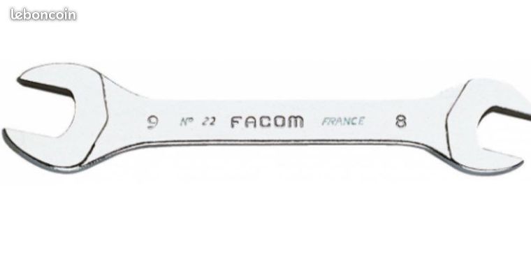 Facom 22.8X9 Clé plate (fourche) micromécanique tête inclinée 15° 8 x 9mm Vendeur Pro