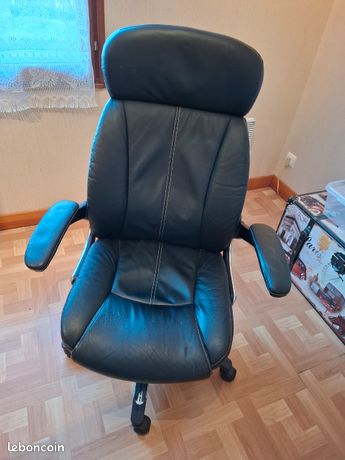 Fauteuil bureau en cuir