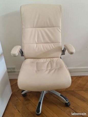 Fauteuil de bureau en cuir CRISTIANO