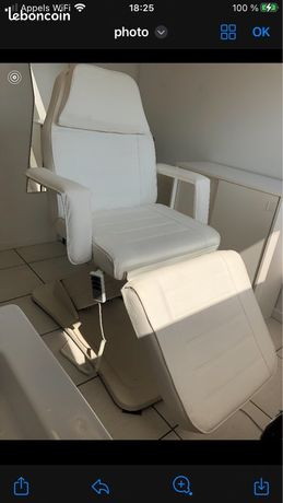 Fauteuil/lit électrique blanc