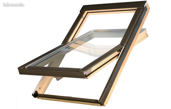 Fenêtre de toit Optilight bois 55 x 78 cm à rotation NEUVE