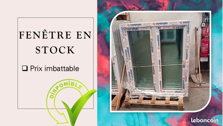 Fenêtre PVC en stock 120 x 120 cm