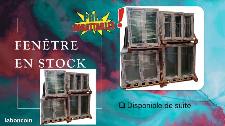Fenêtre PVC stock rénovation rapide