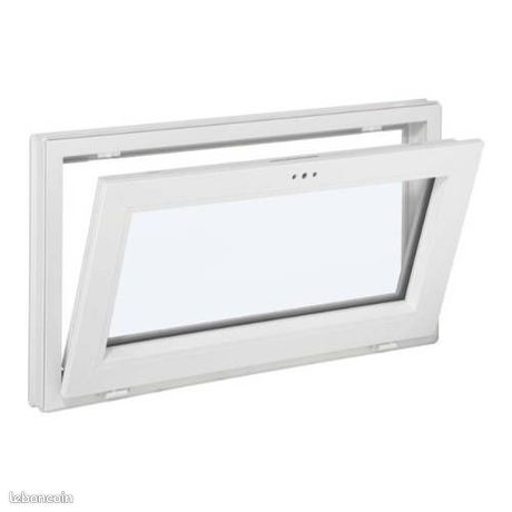 Fenêtre soufflet PVC blanc 450x400 mm