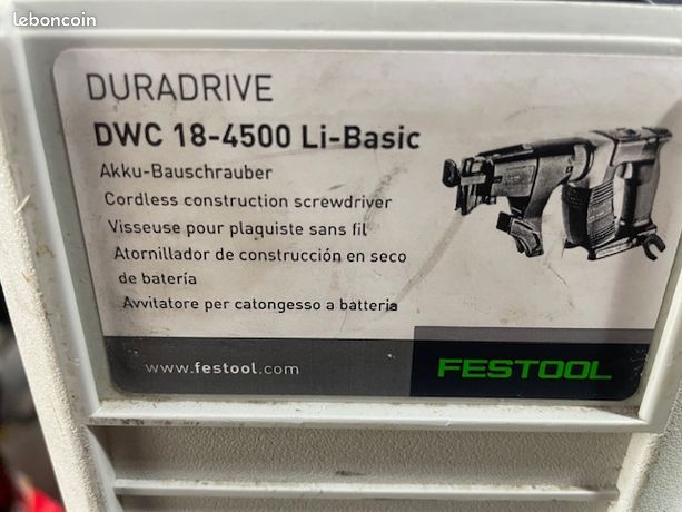 Festool Visseuse Placo DWC18 4500 TBE