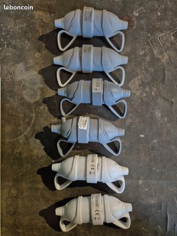 Fiche mâle femelle 2P+T à anneau 16A