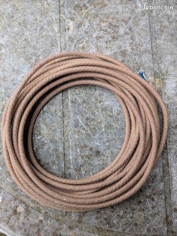 Fil / Câble de téléphone en tissu4 brinVendu 12/mètre