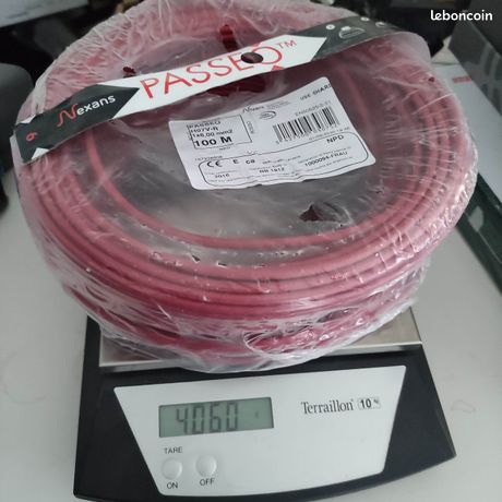 Fil électrique rigide H07VR 6mm² ROUGE