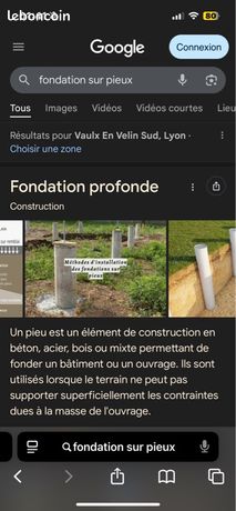 Forage de pieux