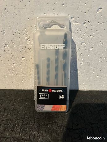 Foret Erbauer ERBPTA-4MP pour maçonnerie métal plastique et bois 4 pièces neuf