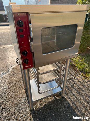 Four électrique inox à convection Ambassade de bourgogne 6 niveaux sur bâti inox