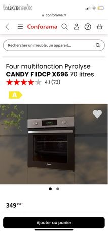 Four multifonction Pyrolyse CANDY F IDCP X696 70 litres